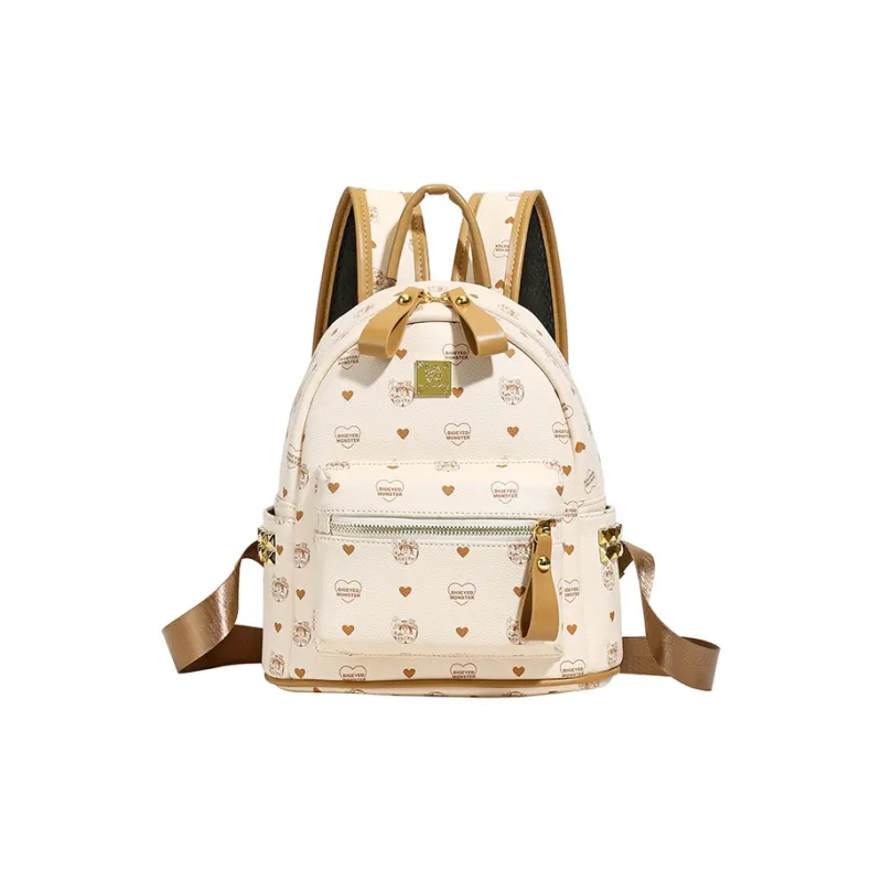 FCTOSSR PU Backpack Women's White/Beige/Pink/Brown-7