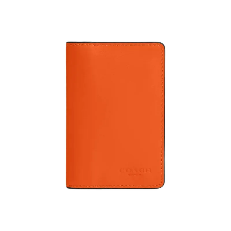COACH Calfskin Wallet Mini Women's Spice Orange-0