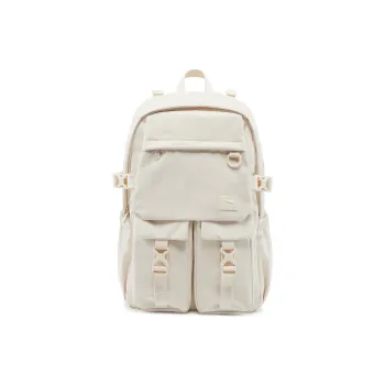 LiNing Sports Life Collection Polyester Backpack Unisex Eggnog Gray