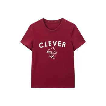PEACEBIRD T Shirts Women's Red