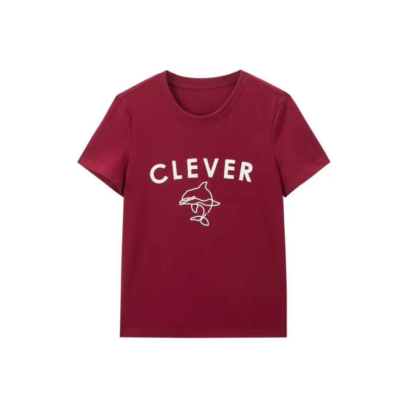 PEACEBIRD T Shirts Women's Red-0