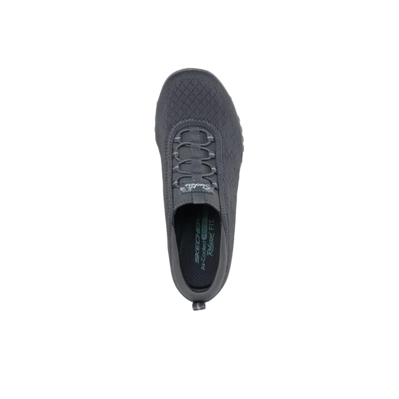 Skechers Breathe Easy Low Top Casual Shoes Women's Dark Gray-2