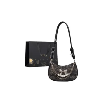 Yi Brigade Fabric Shoulder Bag Regular Women's Black/Royal Blue/Denim Blue/Sky Blue