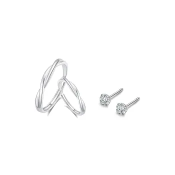TRUE ME 999 Fine Silver Stud Earrings Unisex