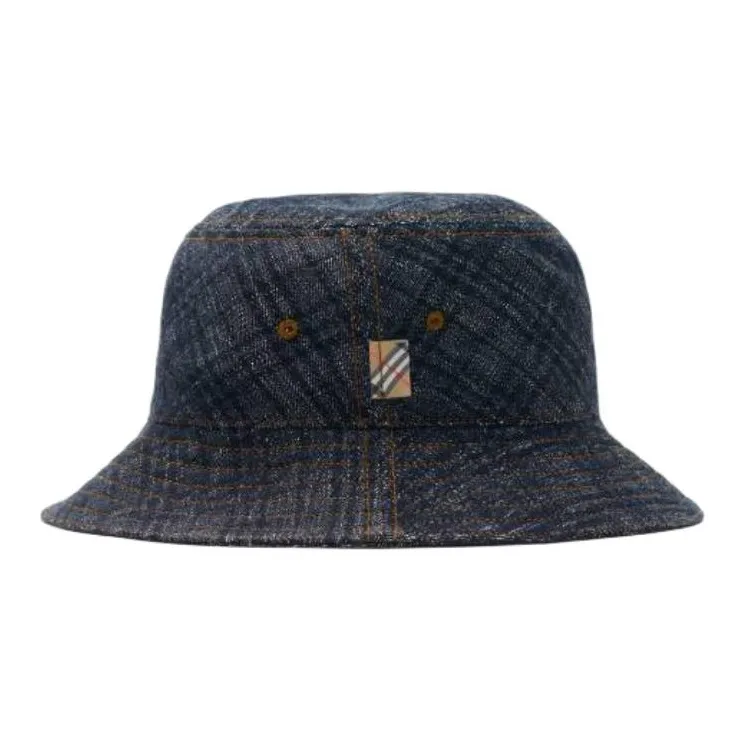 Burberry 100% Cotton Bucket Hats Unisex Gray-0
