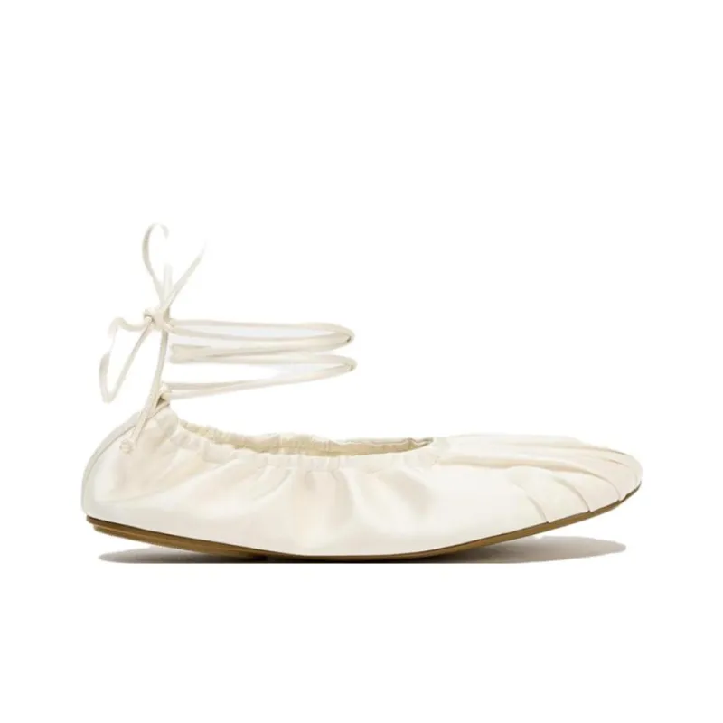 ZARA Casual Single Shoes 1cm Women's White-1