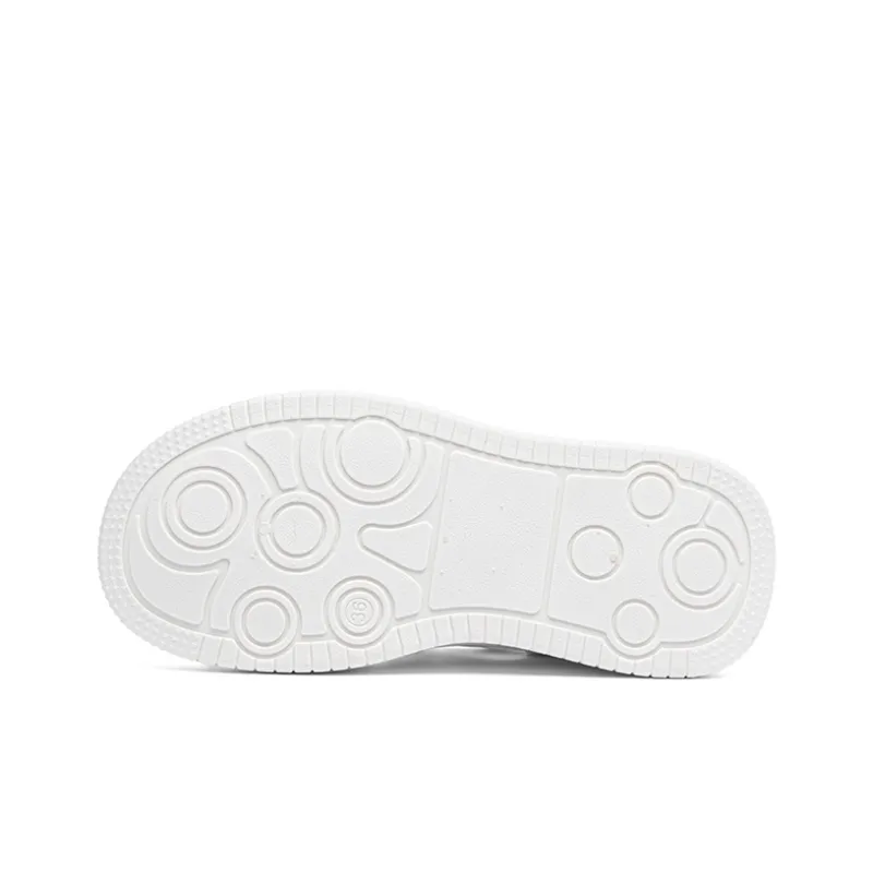 RENBEN Slip Resistant Shock Absorbers With Abrasion Resistant Properties Low Top Skateboard Shoes Women's White Red-4
