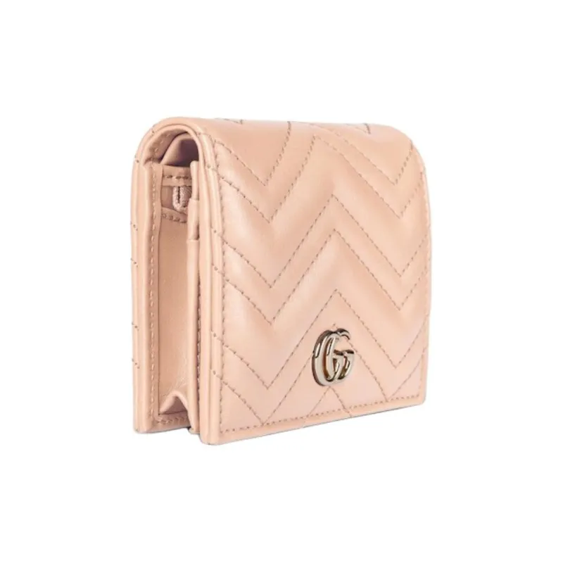 GUCCI Leather Wallet Mini Women's Light Pink-1