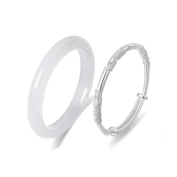 The Years Are Quiet Glass Cat Eye Bangles Unisex