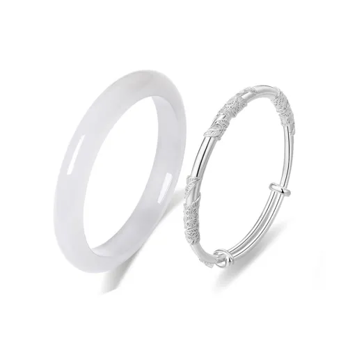 The Years Are Quiet Glass Cat Eye Bangles Unisex