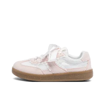 Warrior Slip Resistant, Abrasion Resistant, Breathable Low Top Skateboard Shoes Women's Beige Pink