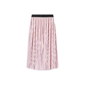 FILA WHITE Casual Long Skirt Women's Light Core Pink