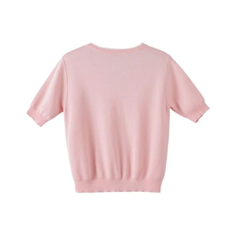 Late White Knitwear Women's Pink-1