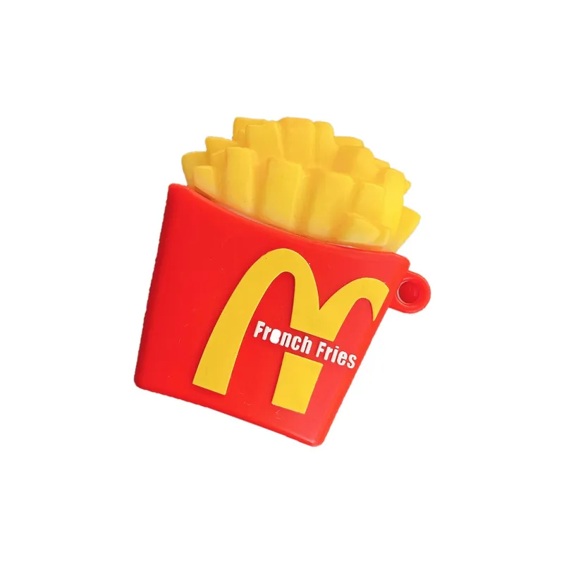 Baohuguang Compatibility Apple AirPods 3/1/2/Pro TPU Fashion Minimalist Style Parody French Fries Headphone Cases-1