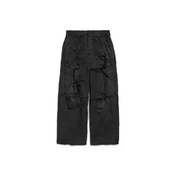 Balenciaga FW25 Cargo Pants Loose Fit Unisex Black