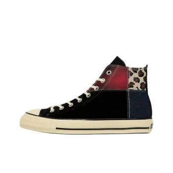 Converse All Star Aged Anti Slip Wear Resistant High Top Canvas Shoes Unisex Black Blue
