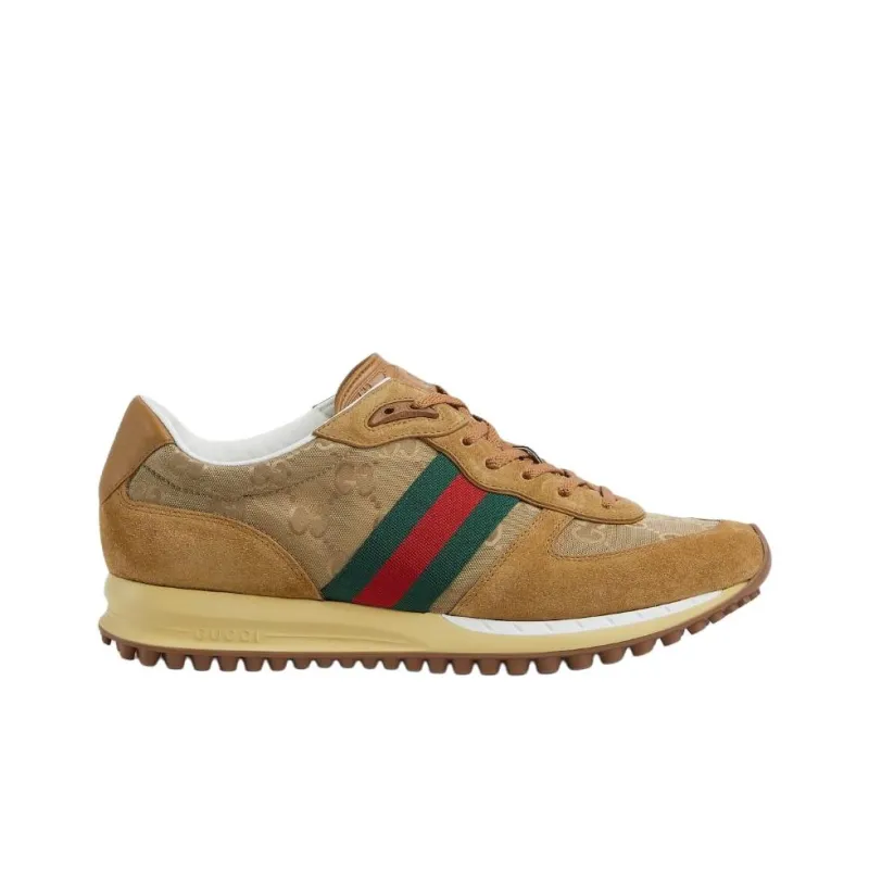 GUCCI Re Motion Low Top Casual Shoes Men's Brown-1