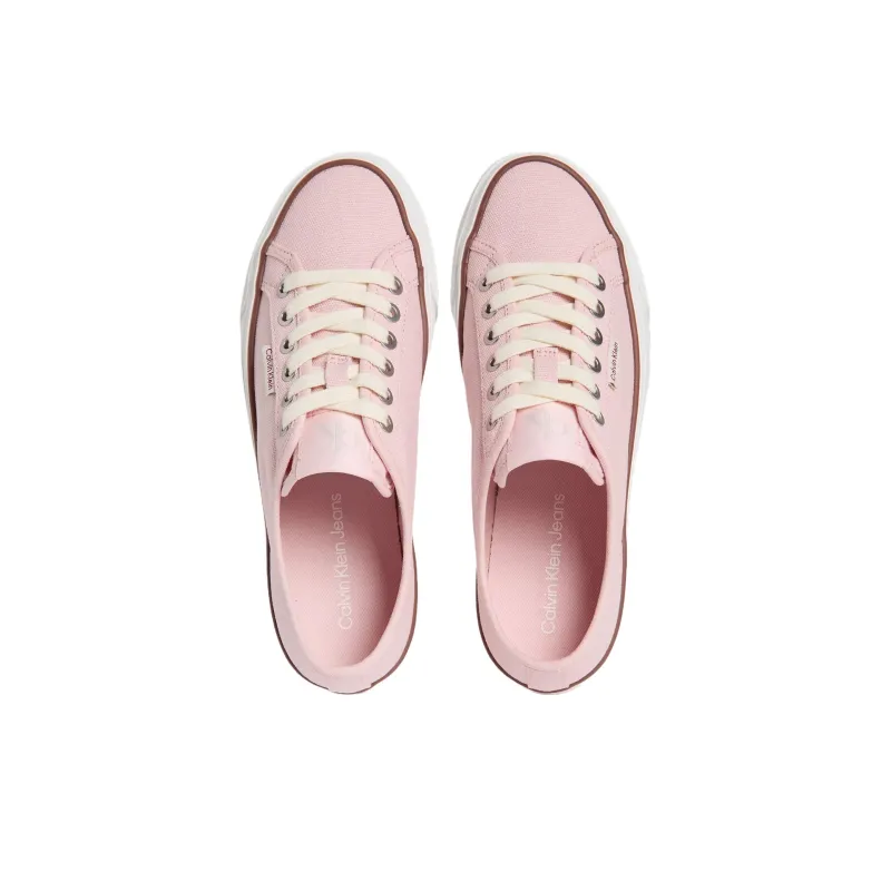 CKJ CALVIN KLEIN JEANS Low Top Canvas Shoes Women's Pink-2