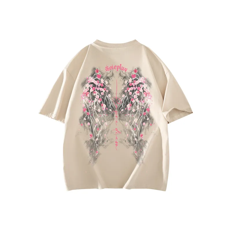 SOIE T-Shirts Unisex Light Beige Apricot-1