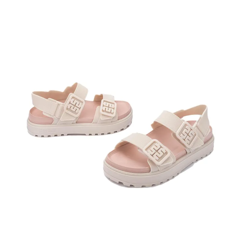 Melissa Beach Sandals Women's Red Black Beige Pink-4
