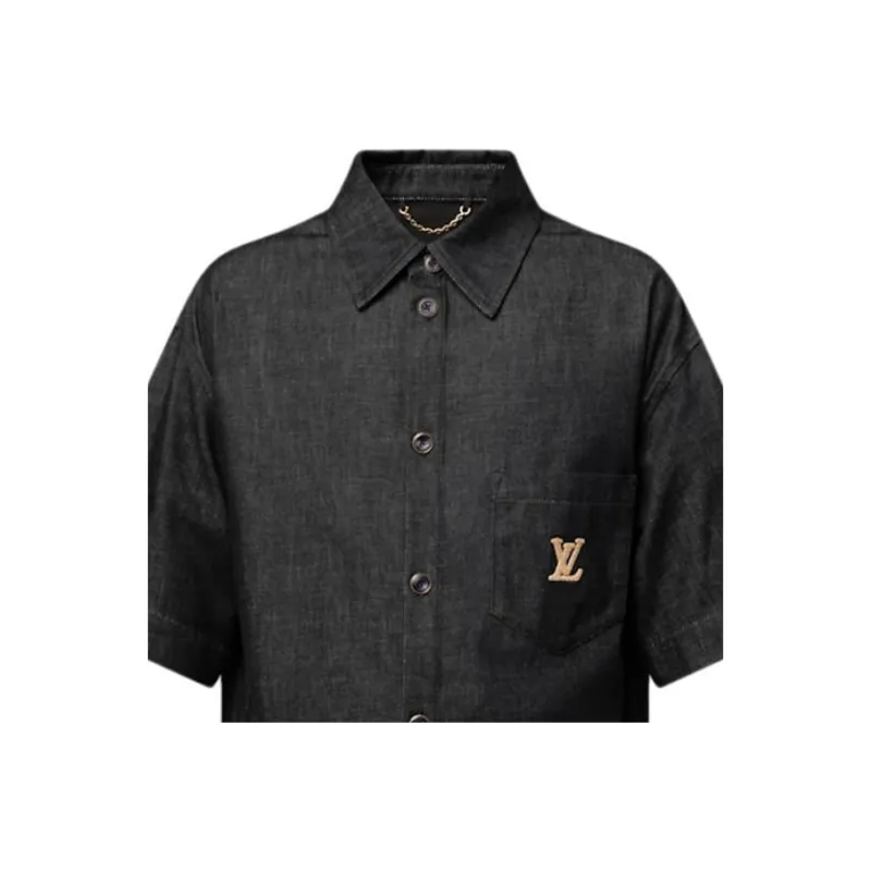 Lv Short Sleeved Chambray Shirt-3