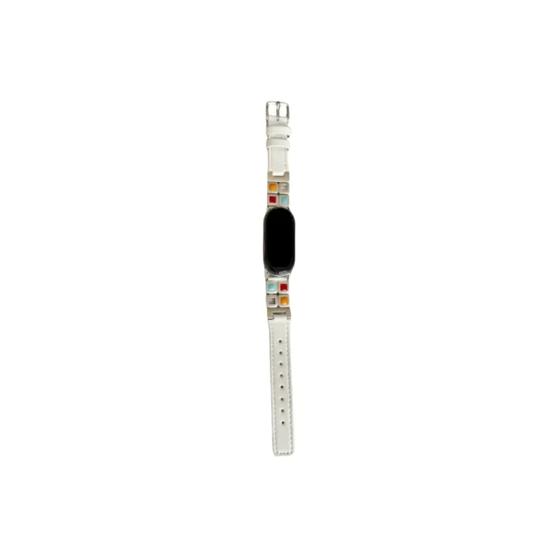 Vobafe Compatibility With Xiaomi Smart Band 9/8 NFC Xiaomi Compatibility Watch Band 130mm Genuine Leather Material-4