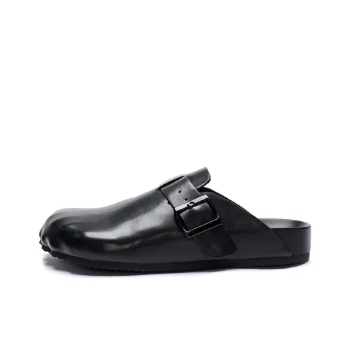 HD Abrasion Resistant Slip Resistant Closed Toe Slippers Unisex Black