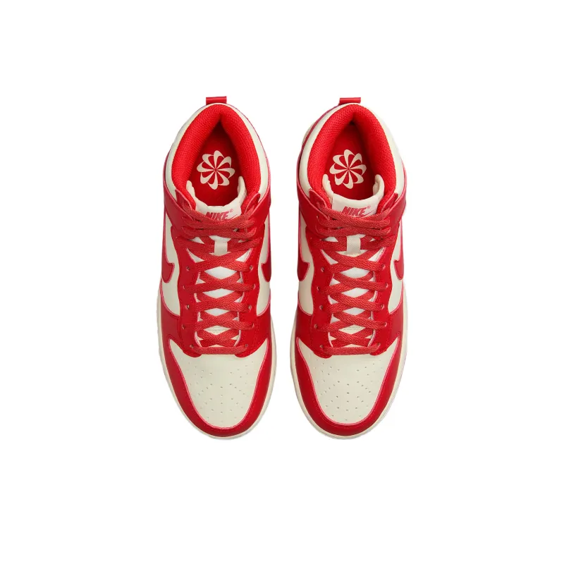 Nike Dunk High Top Basketball Shoes Women's White Red-3