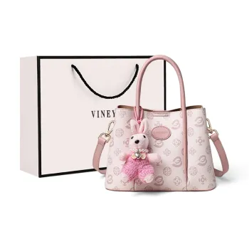 VINEY Synthetic Leather Handbag, Shoulder Bag, Crossbody Bag Regular Women's Pink