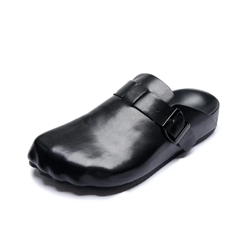 HD Abrasion Resistant Slip Resistant Closed Toe Slippers Unisex Black-7