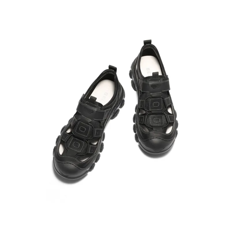 BELLE Beach Sandals Men Black, Khaki-2