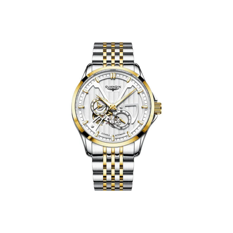 GUANQIN Super Player Collection Automatic Mechanical Movement Stainless Steel Watchband Watch Men's Watches Black Dial-12
