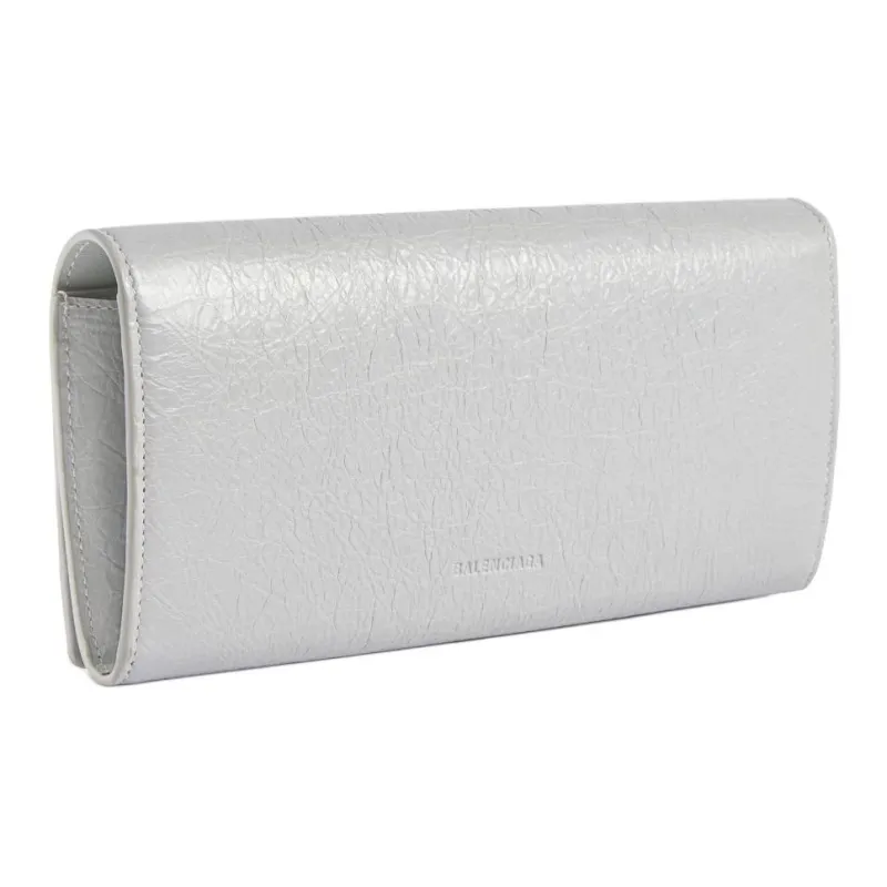 Balenciaga Le City Sheepskin Wallet Women's Light Gray-1