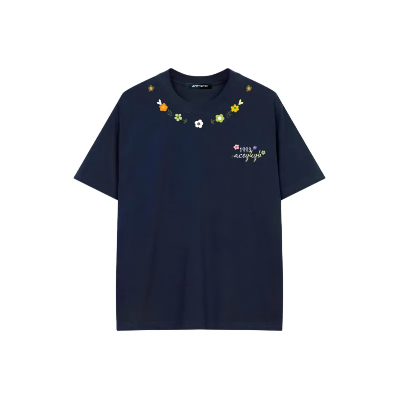 YK&YB T Shirts Unisex Navy Blue-0