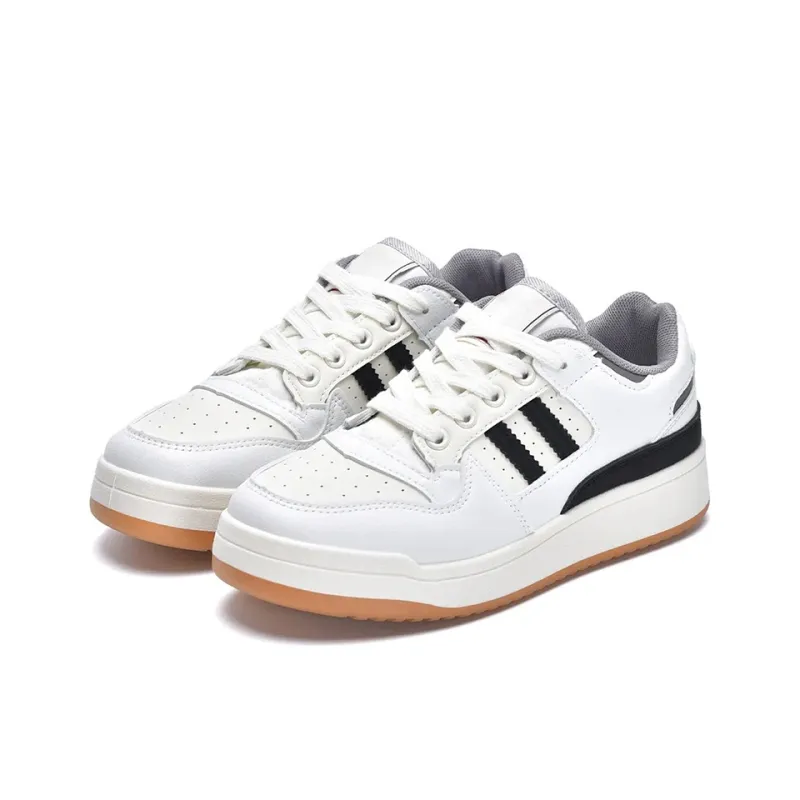 PIYOPIYO Low Top Skateboard Shoes Women's White Gray-1