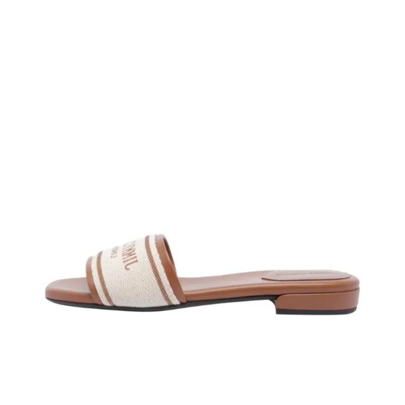 Jimmy Choo Slide Slippers Women's Brown-0
