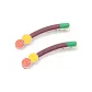 Rainbow Smiley Face Brown Green 1 Pair
