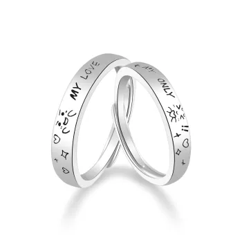 Lao Feng Xiang 999 Fine Silver Rings Unisex