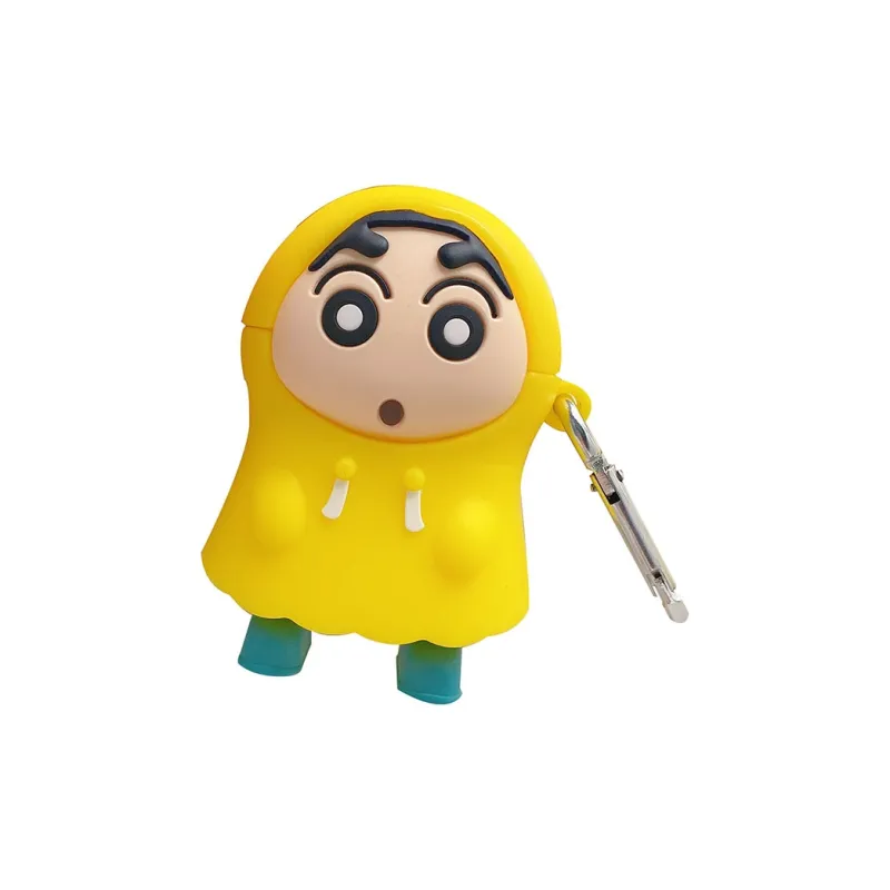 Baohuguang Compatibility Apple AirPods 3/1/2/Pro TPU Cute Fashion Cute Raincoat Chibi Shin Chan Headphone Cases-1