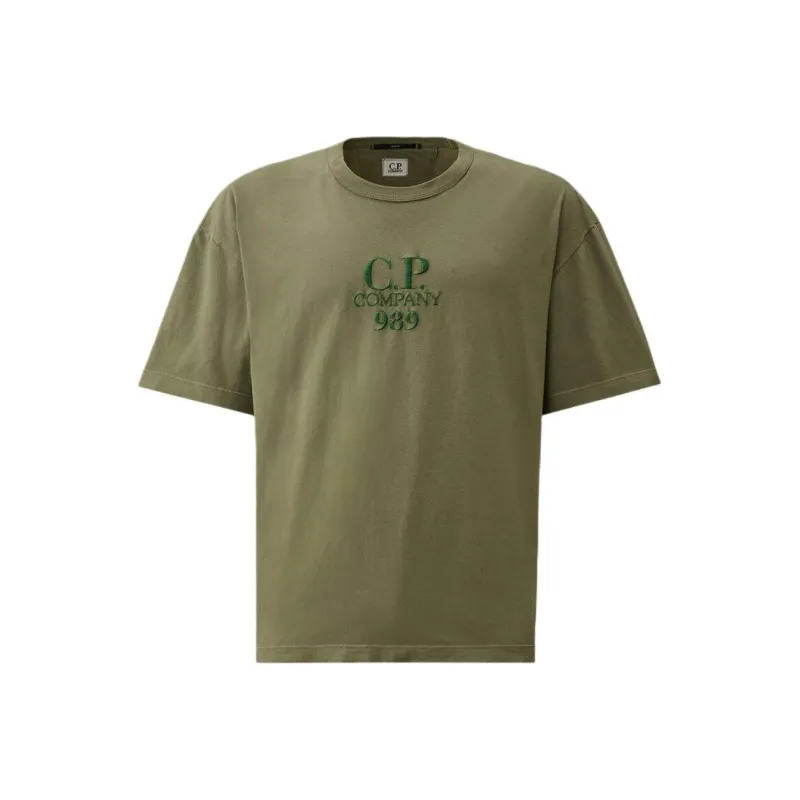 C.P.Company T Shirt Unisex Thyme Green Color-0