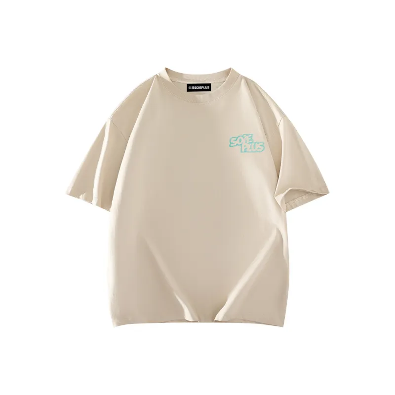 SOIE T Shirts Unisex Light Beige Apricot-1