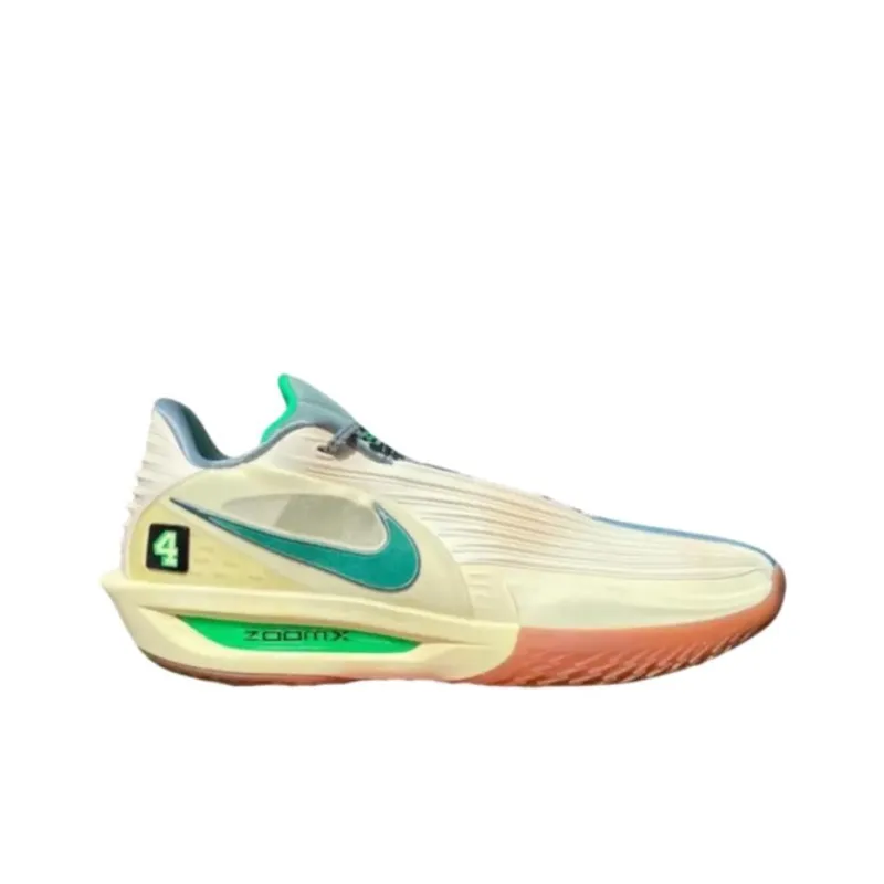 Jrue Holiday x Nike GT Cut 3 Turbo Anti Slip Wear Resistant Low Top Basketball Shoes Men's Beige Green-1