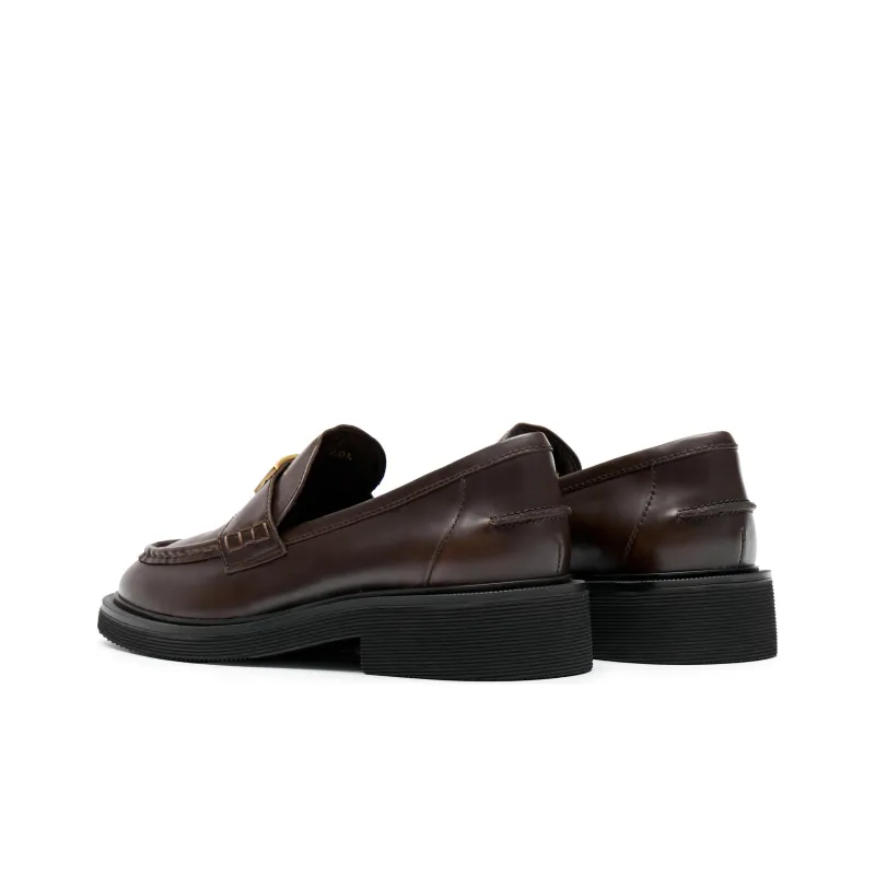 Staccato Small Gold Brick Jazz Loafers 3.5cm Women's-28