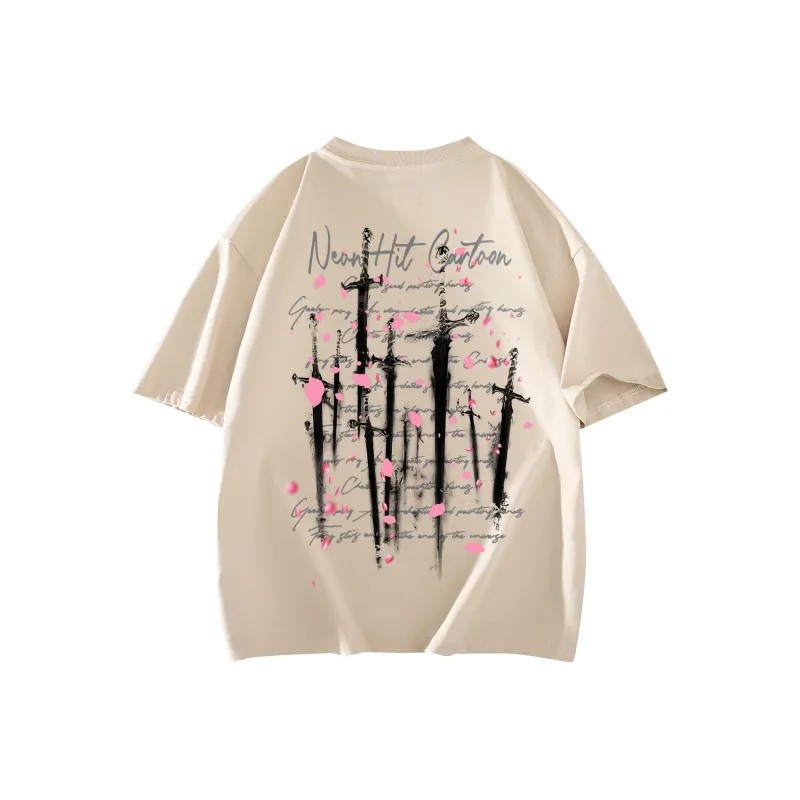 SOIE T Shirts Unisex Light Beige Apricot-0