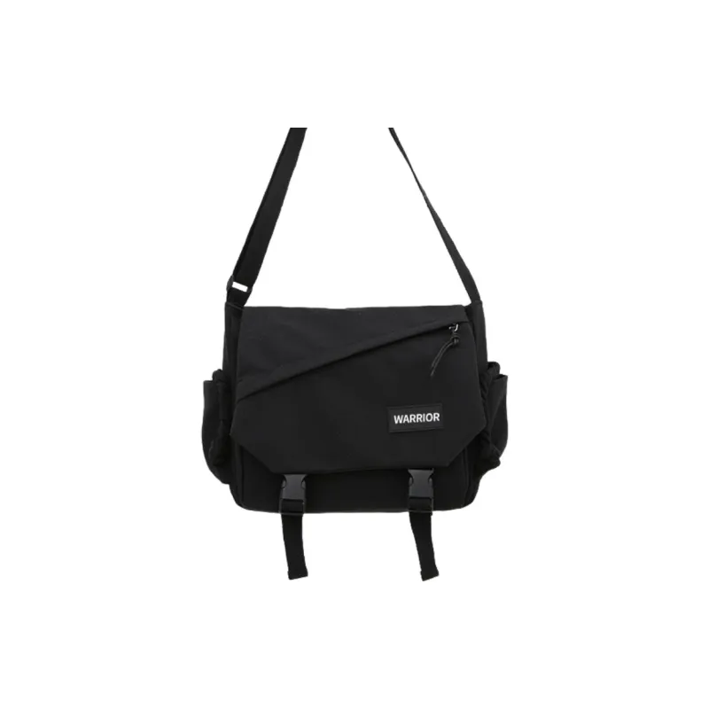 Warrior Nylon Shoulder Bag Regular Unisex Black White/Black-0