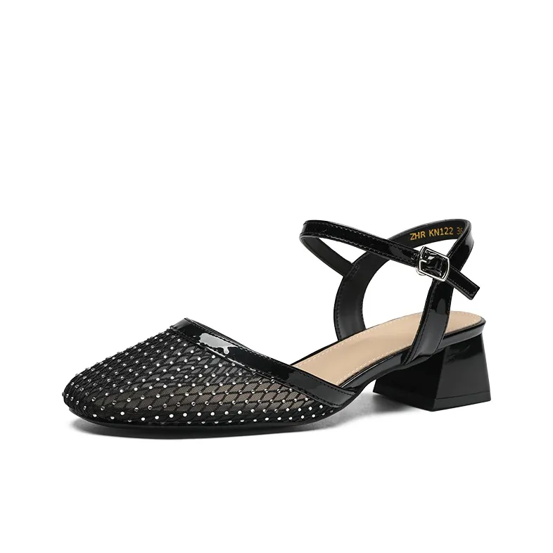 ZHR Chunky Heel High Heels Women's-1