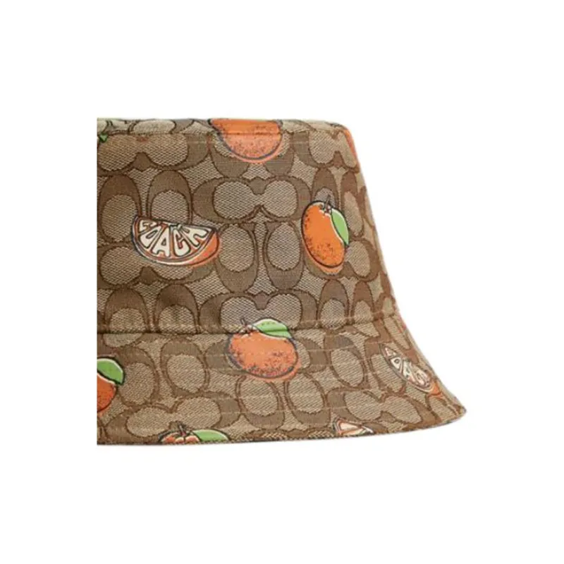 COACH Recycled Polyester Bucket Hats Women's Brown-2
