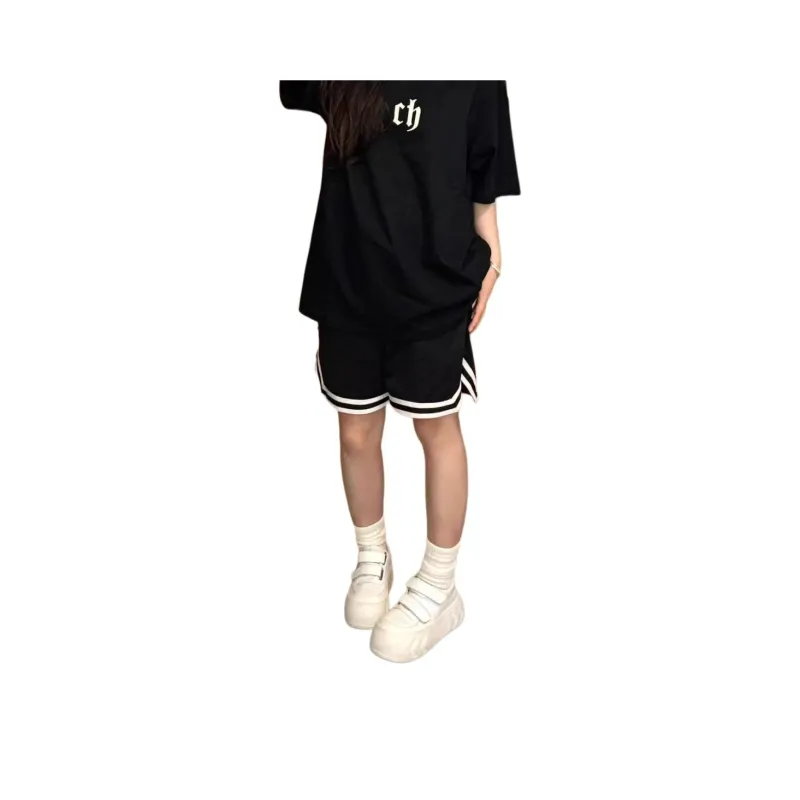 CORNILOT Casual Shorts Unisex Black-0