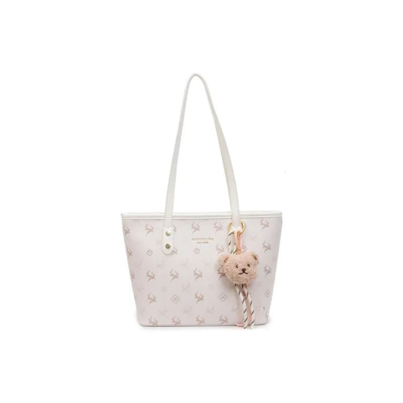 Miss Angel PU Shoulder Bag Women's White/Pink/Black-0
