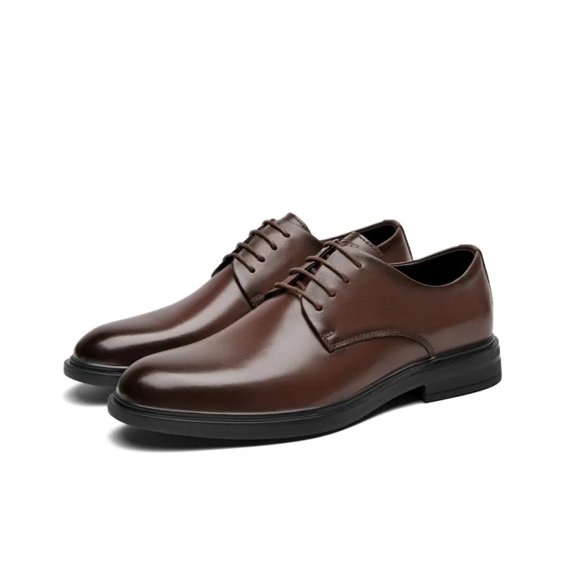 SEPTWOLVES Dress Shoes Men Low Top Black/Brown-8